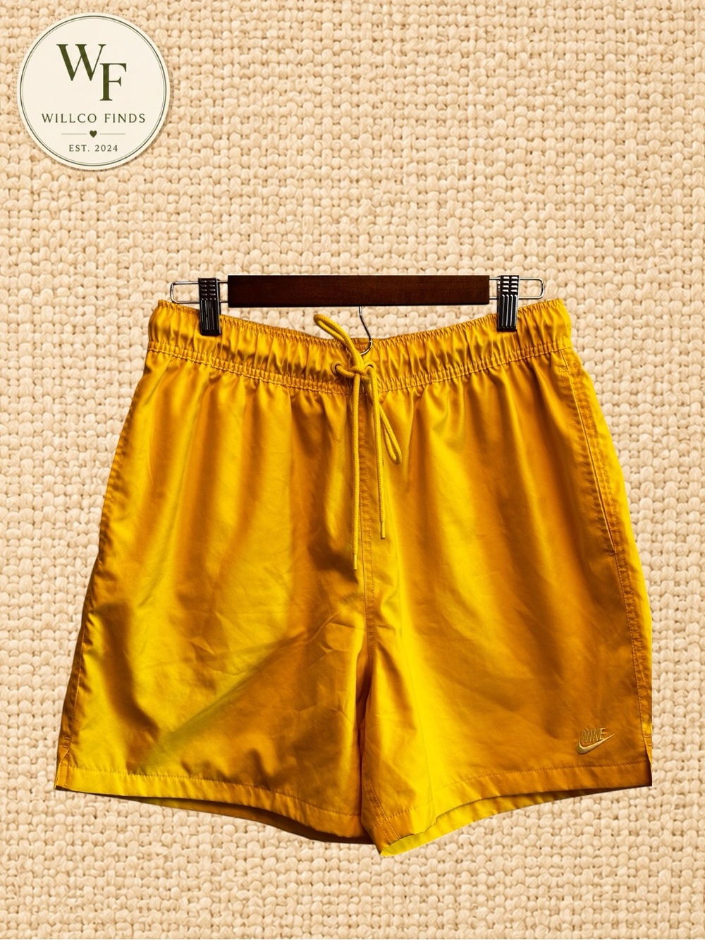 Nike Men’s Bright Yellow Swim Trunks Medium